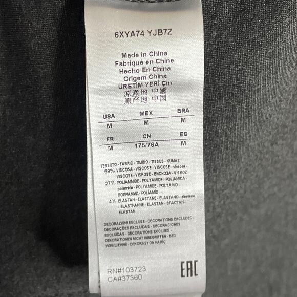 Armani Exchange Bodycon Cropped Sleeve Dress Charcoal Gray Size Medium NWT - Picture 5 of 9